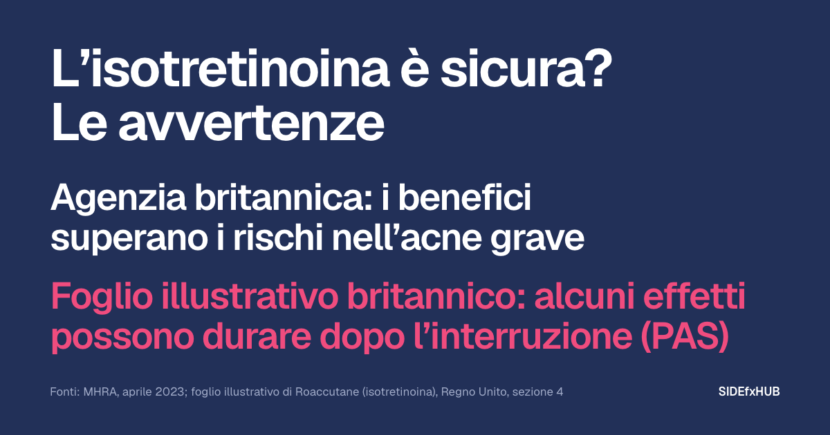 L’isotretinoina è sicura? Le avvertenze