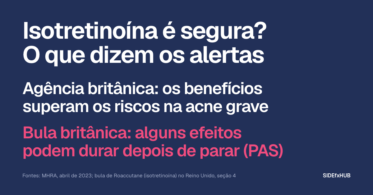 Isotretinoína é segura? O que dizem os alertas