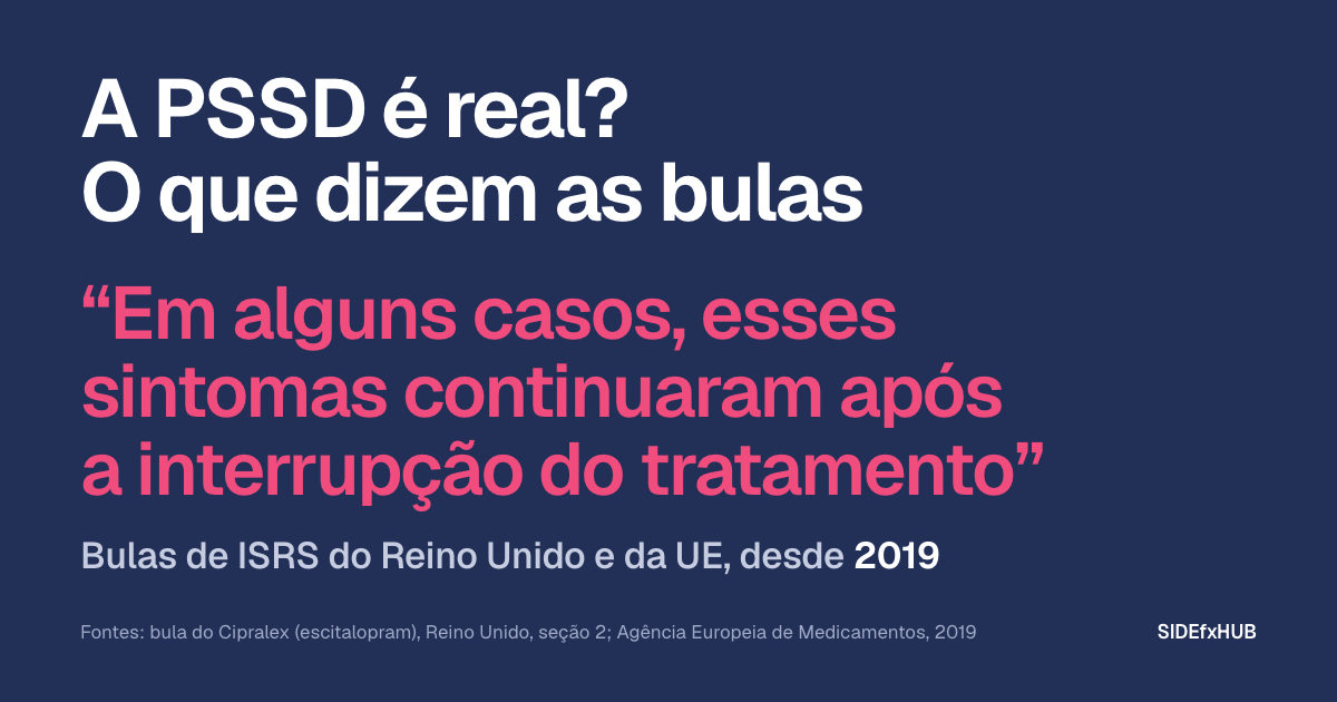 A PSSD é real? O que dizem as bulas