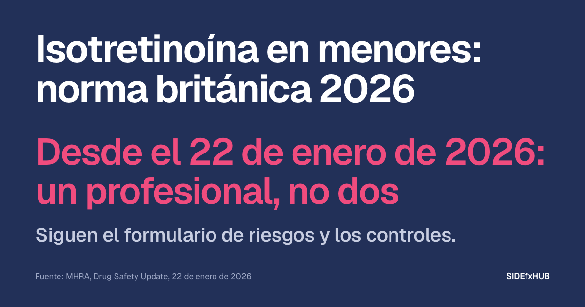 Isotretinoína en menores: norma británica 2026