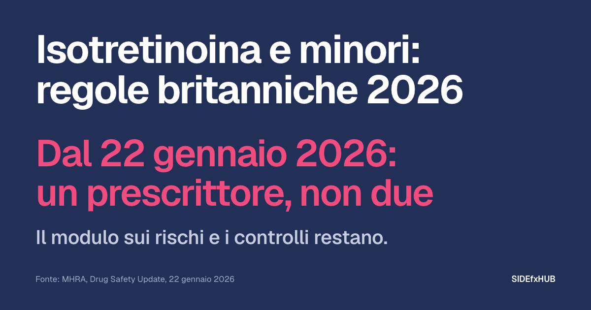 Isotretinoina e minori: regole britanniche 2026