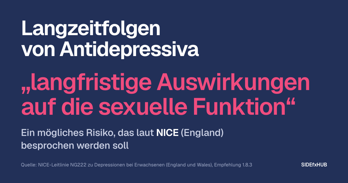 Langzeitfolgen von Antidepressiva