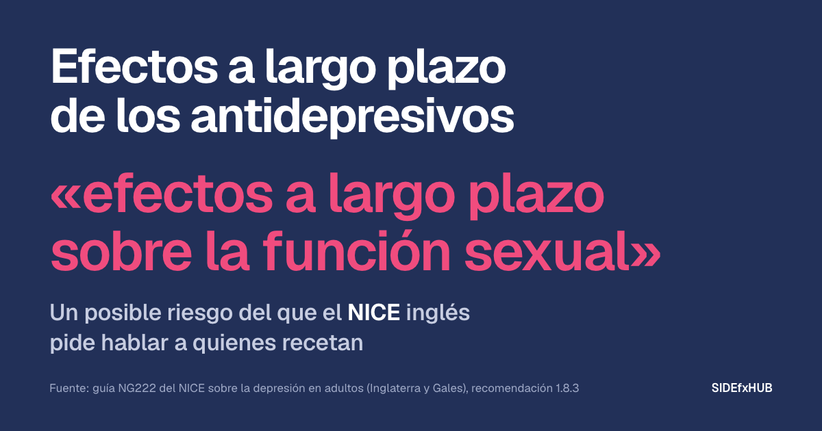 Efectos a largo plazo de los antidepresivos