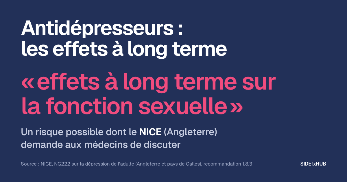 Antidépresseurs : les effets à long terme