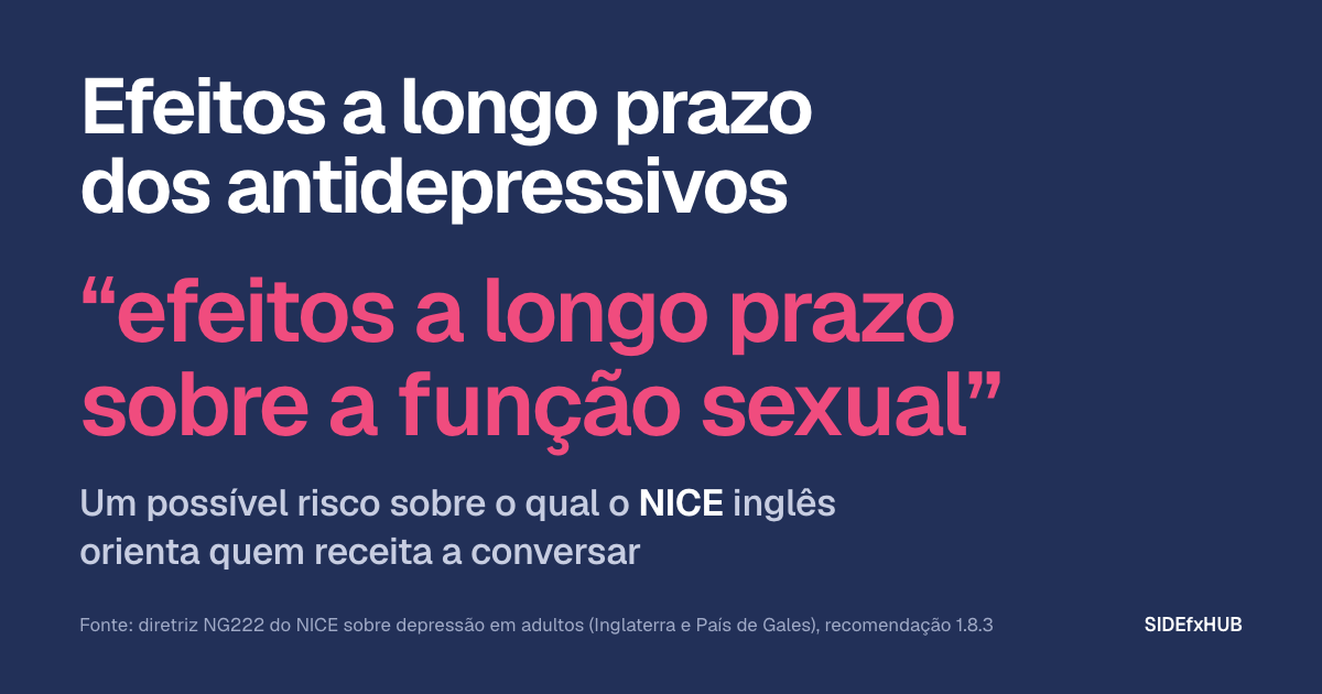 Efeitos a longo prazo dos antidepressivos