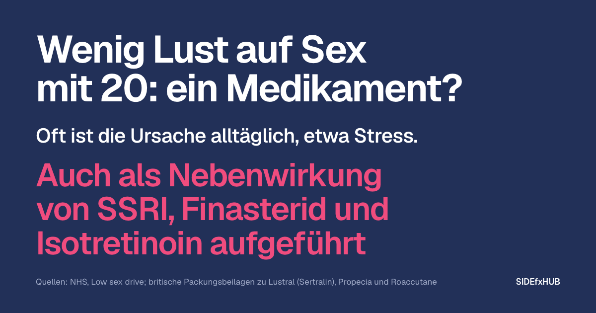 Wenig Lust auf Sex mit 20: ein Medikament?