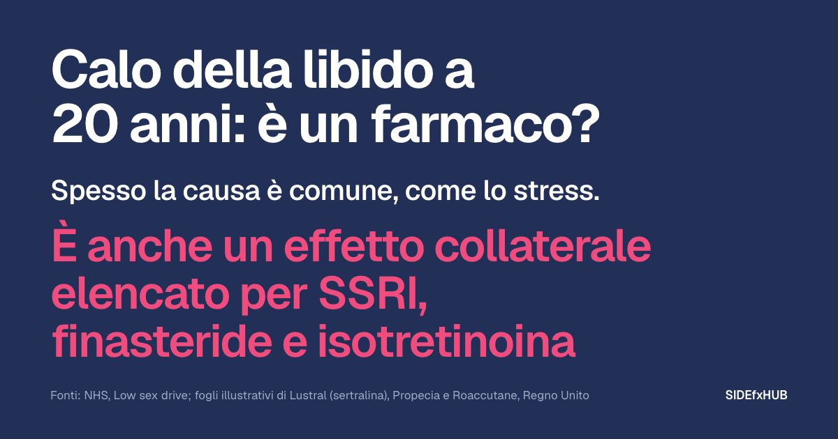 Calo della libido a 20 anni: è un farmaco?