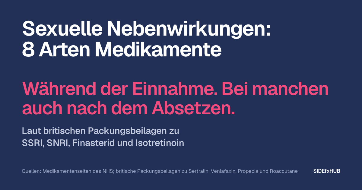 Sexuelle Nebenwirkungen: 8 Arten Medikamente