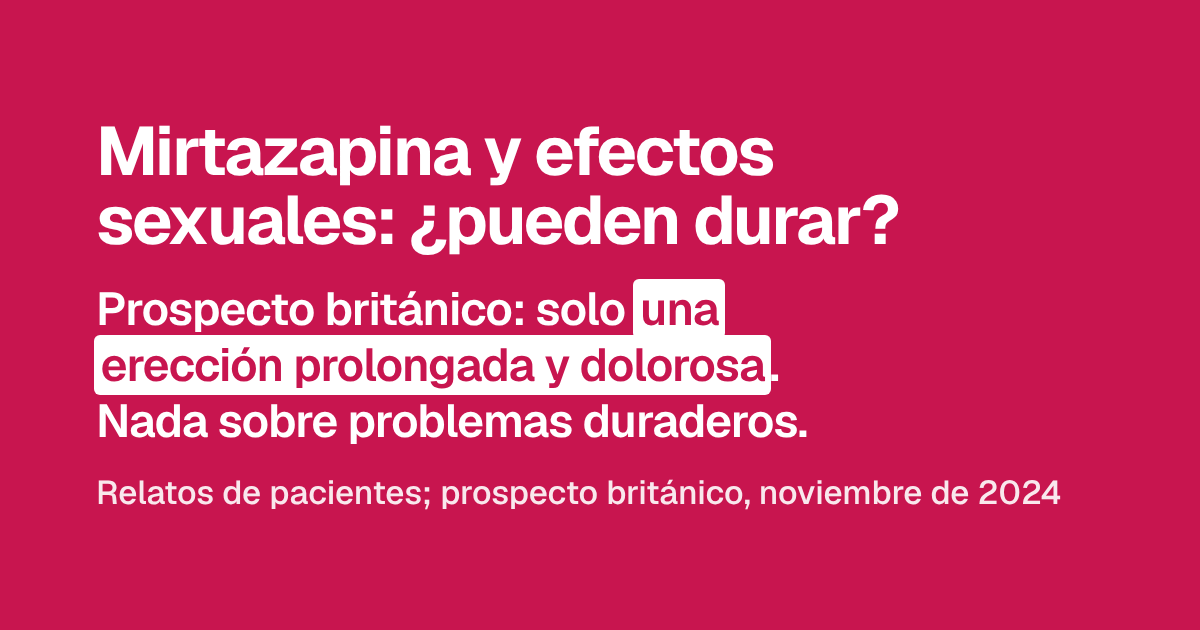 Mirtazapina y efectos sexuales: ¿pueden durar?