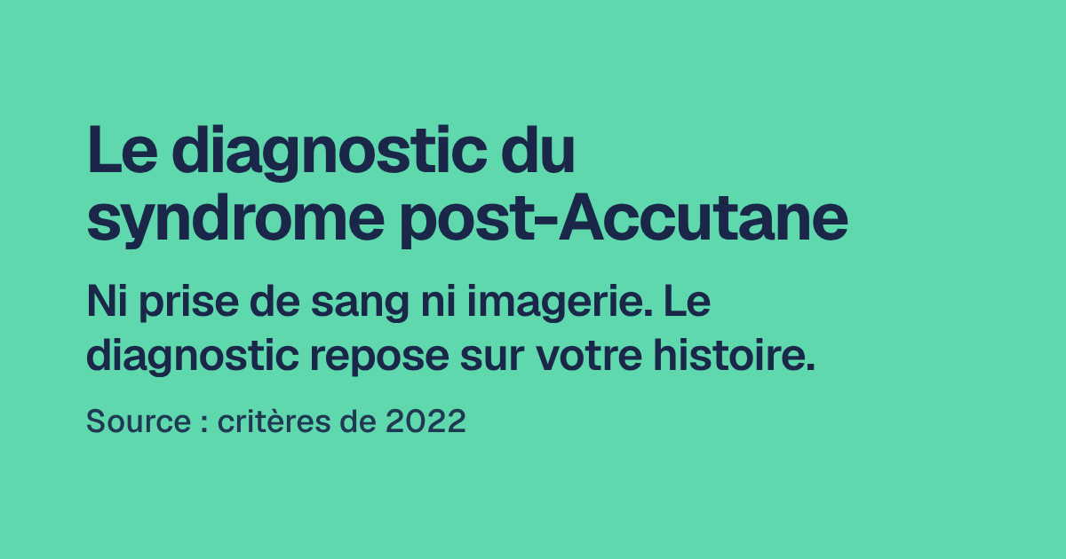 Le diagnostic du syndrome post-Accutane