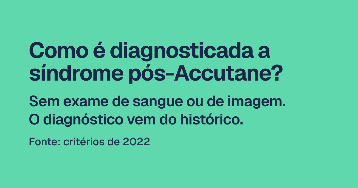Como é diagnosticada a síndrome pós-Accutane?