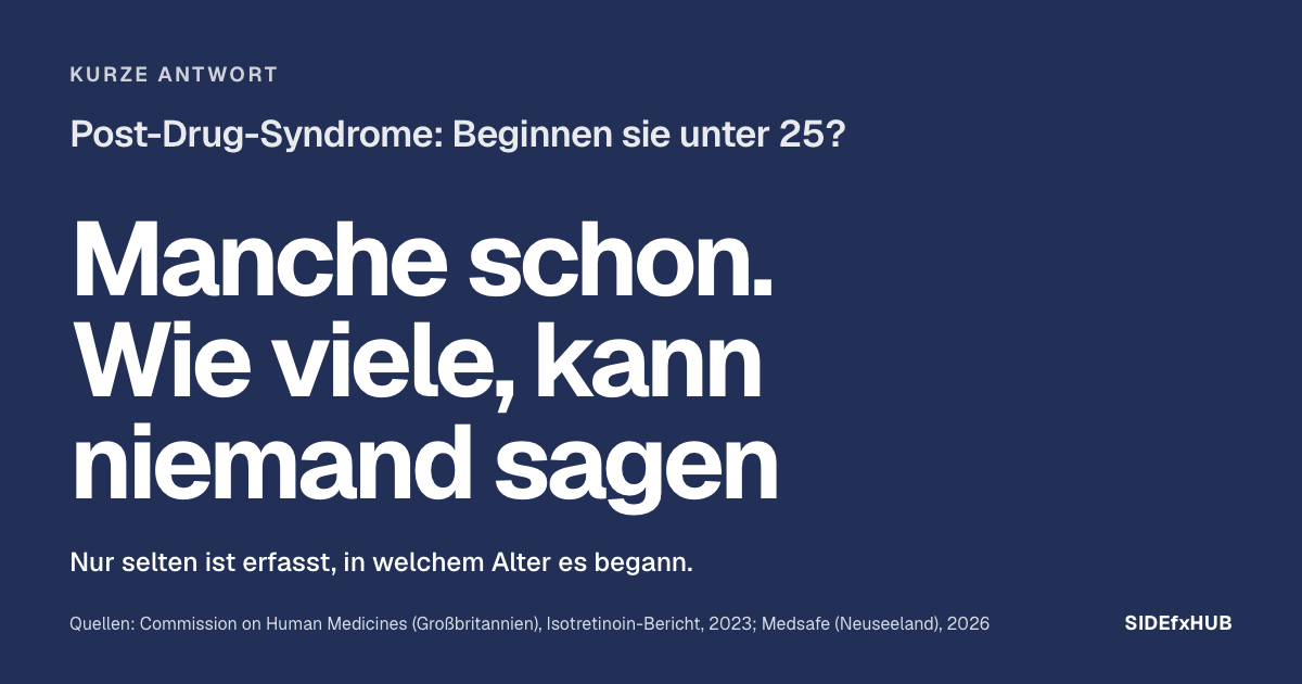 Post-Drug-Syndrome: Beginnen sie unter 25?