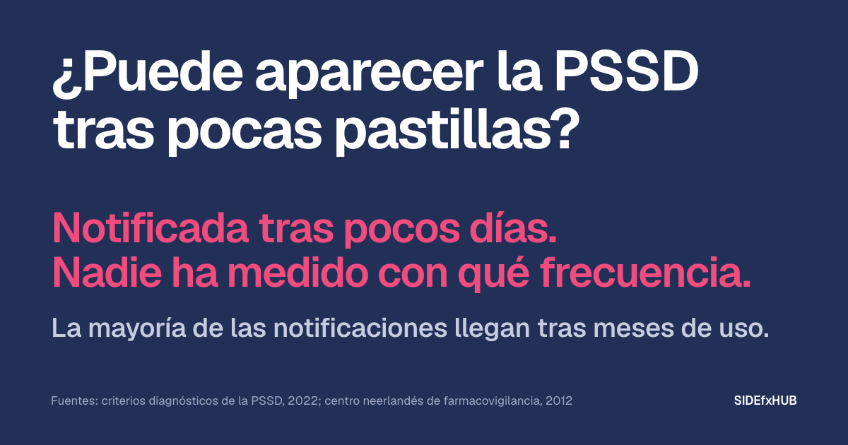 ¿Puede aparecer la PSSD tras pocas pastillas?