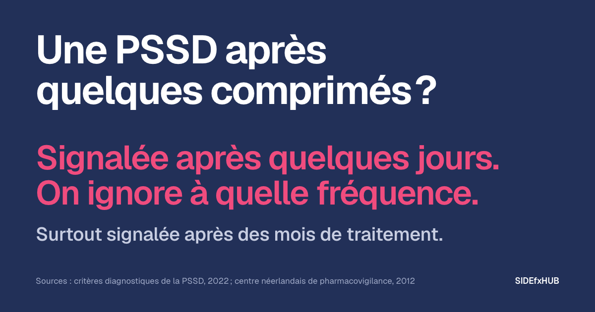 Une PSSD après quelques comprimés ?
