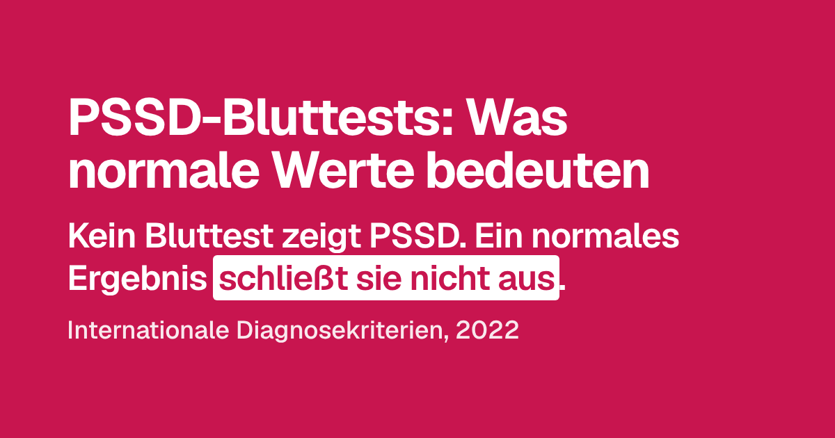 PSSD-Bluttests: Was normale Werte bedeuten