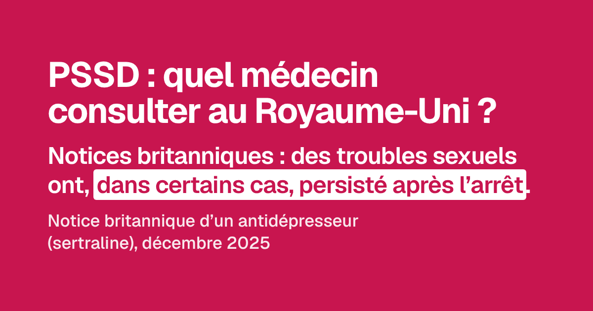 PSSD : quel médecin consulter au Royaume-Uni ?