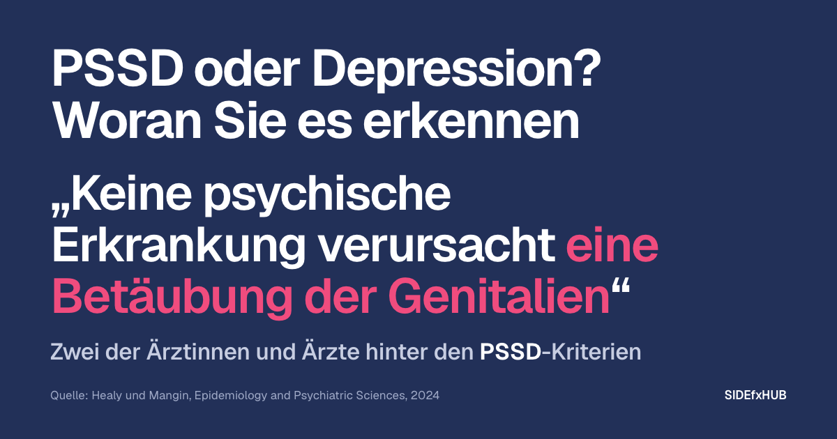 PSSD oder Depression? Woran Sie es erkennen