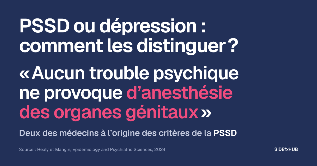 PSSD ou dépression : comment les distinguer ?