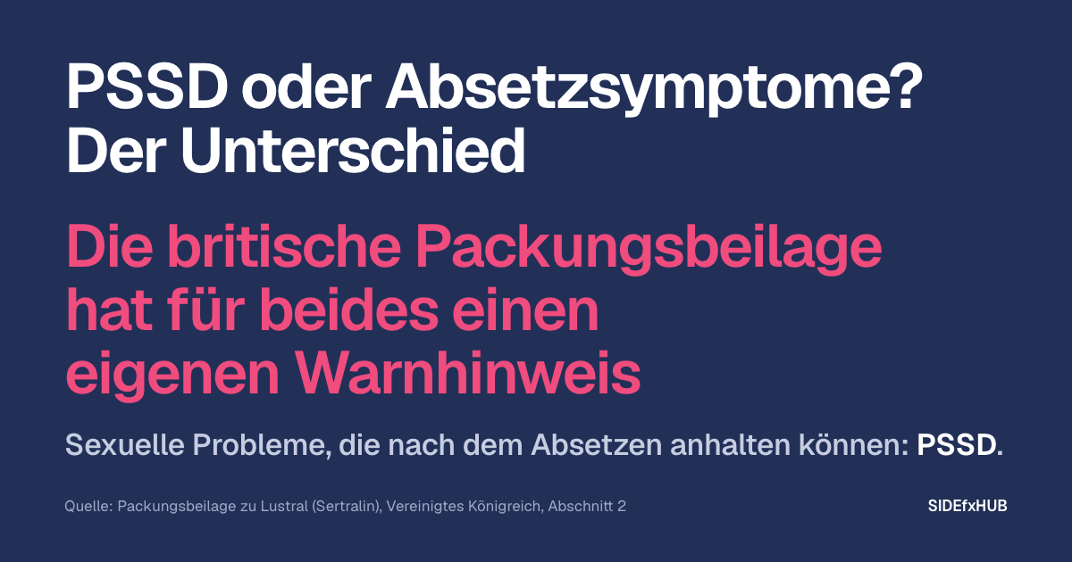 PSSD oder Absetzsymptome? Der Unterschied