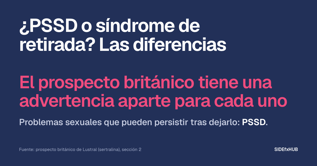 ¿PSSD o síndrome de retirada? Las diferencias