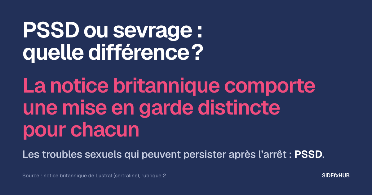 PSSD ou sevrage : quelle différence ?
