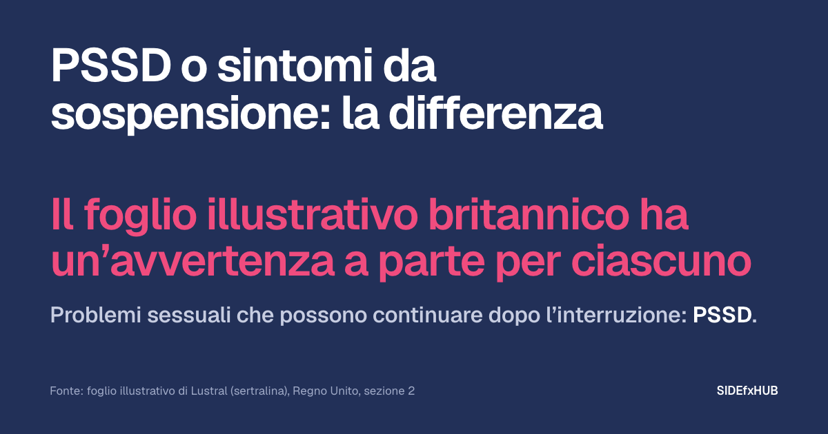 PSSD o sintomi da sospensione: la differenza