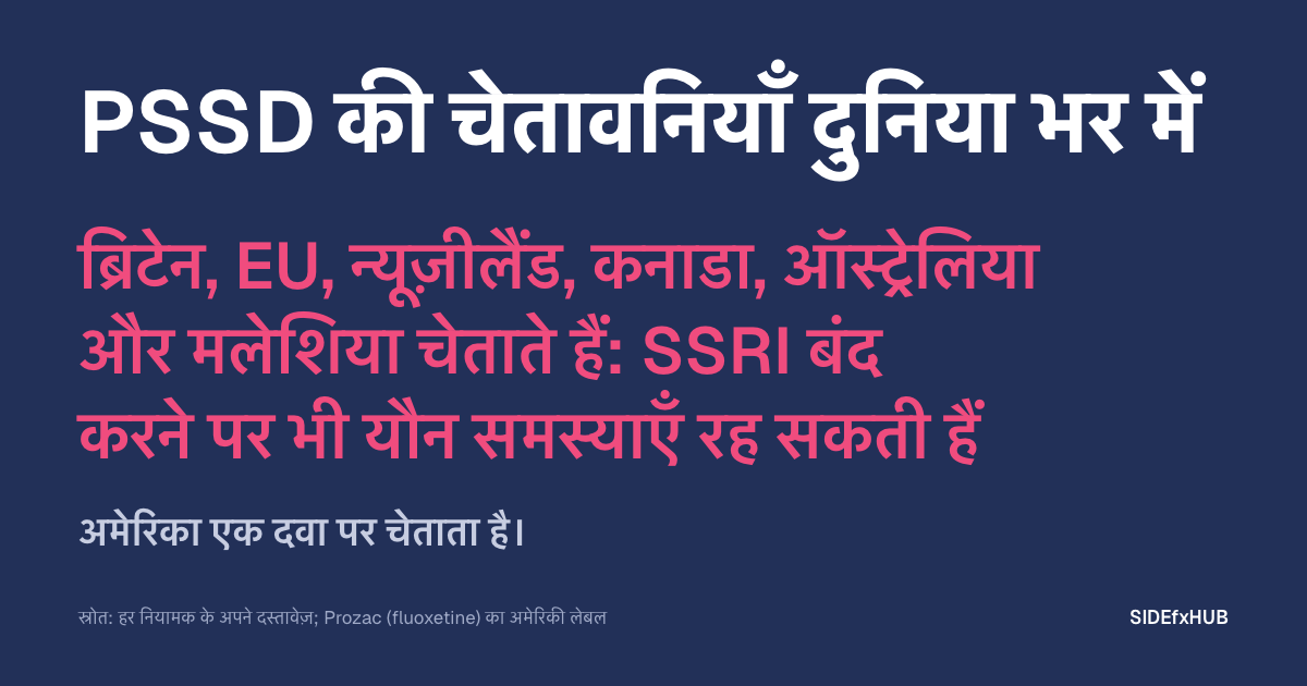 PSSD की चेतावनियाँ दुनिया भर में