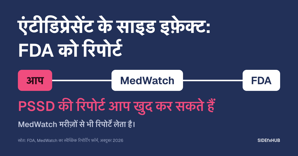 एंटीडिप्रेसेंट के साइड इफ़ेक्ट: FDA को रिपोर्ट
