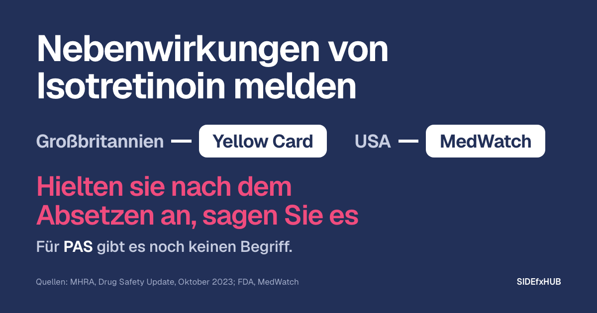 Nebenwirkungen von Isotretinoin melden