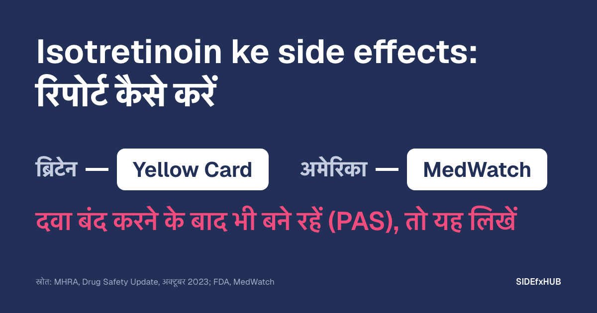 Isotretinoin ke side effects: रिपोर्ट कैसे करें