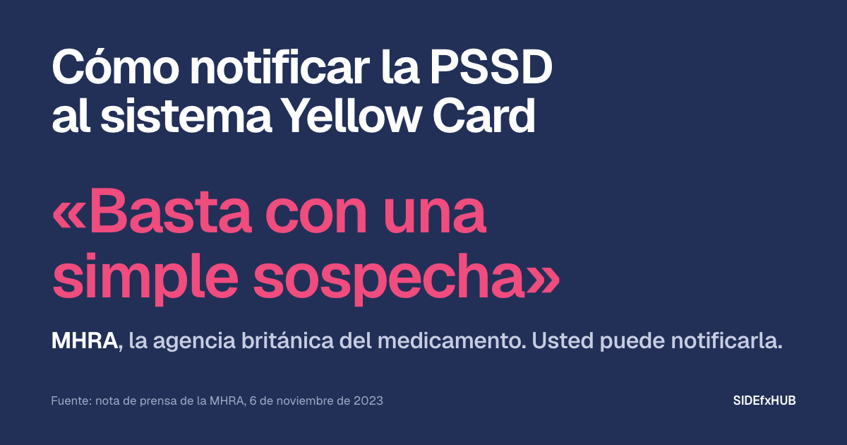 Cómo notificar la PSSD al sistema Yellow Card