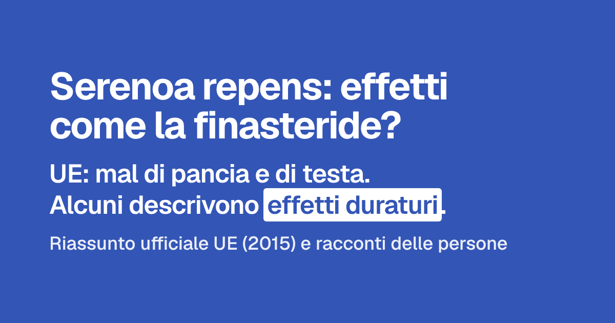 Serenoa repens: effetti come la finasteride?