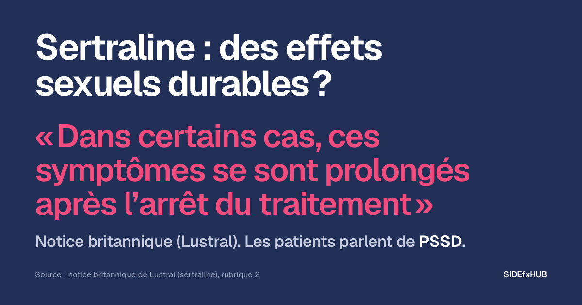 Sertraline : des effets sexuels durables ?