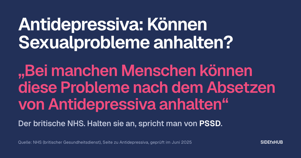 Antidepressiva: Können Sexualprobleme anhalten?