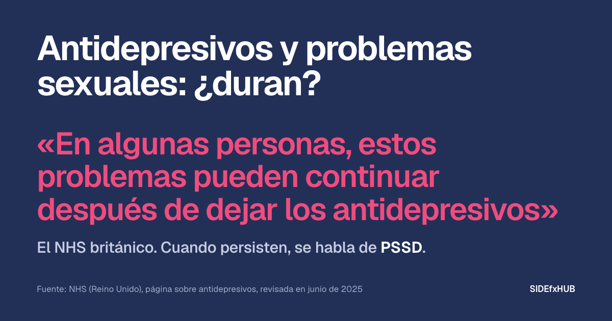 Antidepresivos y problemas sexuales: ¿duran?