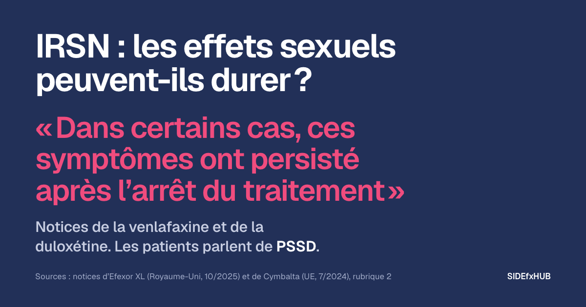 IRSN : les effets sexuels peuvent-ils durer ?