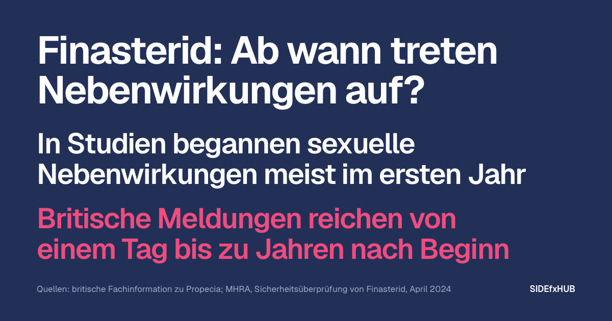 Finasterid: Ab wann treten Nebenwirkungen auf?